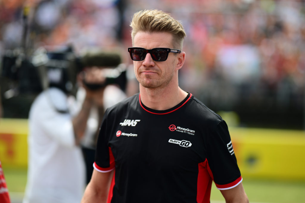 Niko Hulkenberg of Haas F1 Team is walking during the drivers' parade of the Hungarian GP, the 13th race of the Formula 1 World Championship, in Hu...