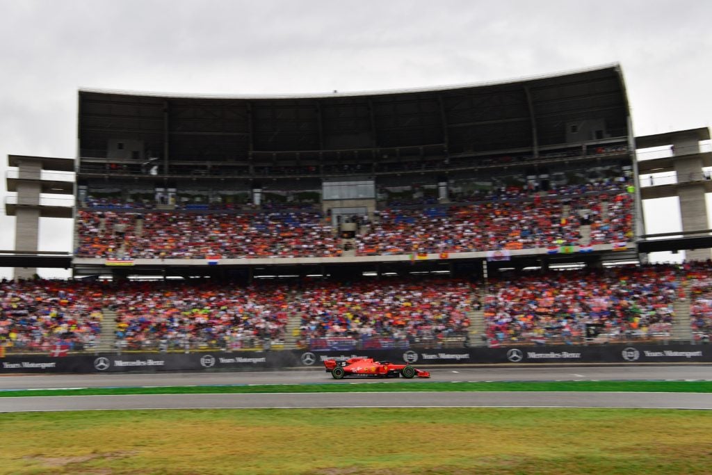 gettyimages-1158264857-1024x683-1 Ferrari's German driver Sebastian Vettel compete during the German Formula One Grand Prix at the Hockenheim racing circuit on July 28, 2019 in Hock...