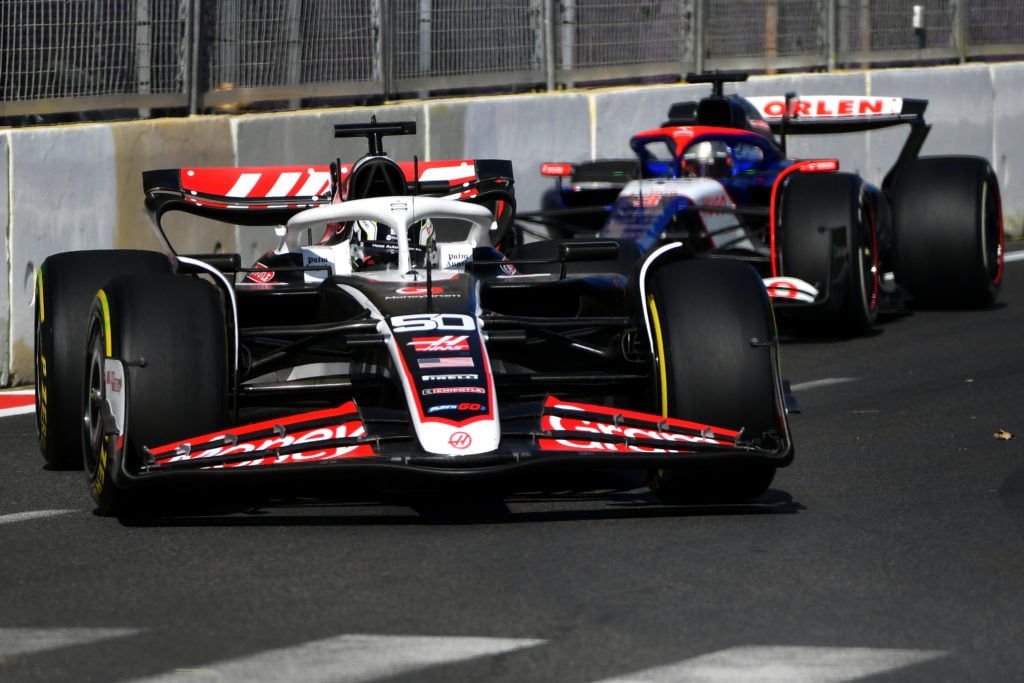 gettyimages-2172156816-1024x683-1 Oliver Bearman of Great Britain driving the (50) Haas F1 VF-24 Ferrari on track during the F1 Grand Prix of Azerbaijan at Baku City Circuit on Sept...
