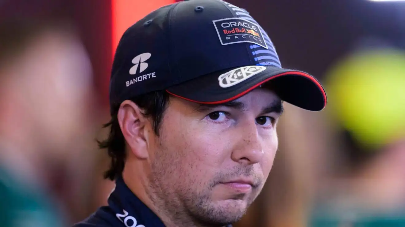 c-417 Former Red Bull driver Sergio Perez speaks to media at the 2024 Abu Dhabi Grand Prix
