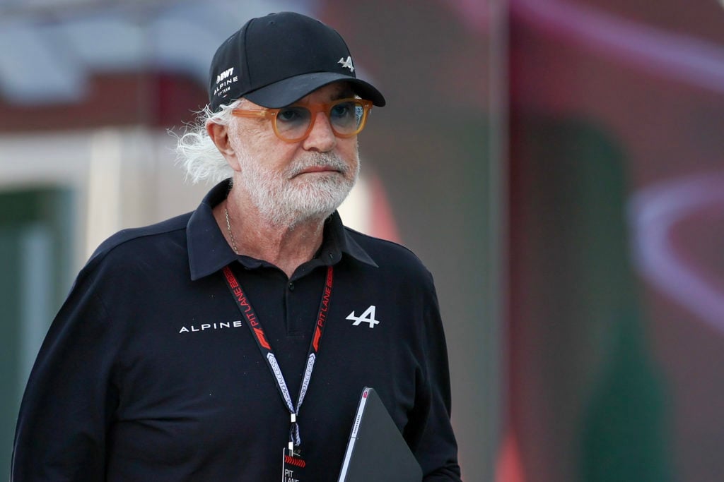 Flavio Briatore of Italy and BWT Alpine F1 Team during practice/Sprint qualifying ahead of the F1 Grand Prix of Qatar at Lusail International Circu...