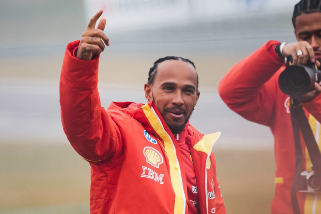 gettyimages-2194672415-2-1024x683-1 Lewis Hamilton drives on the track during the first day of tests as a Scuderia Ferrari F1 driver at the Fiorano Circuit in Maranello, Italy, on Jan...