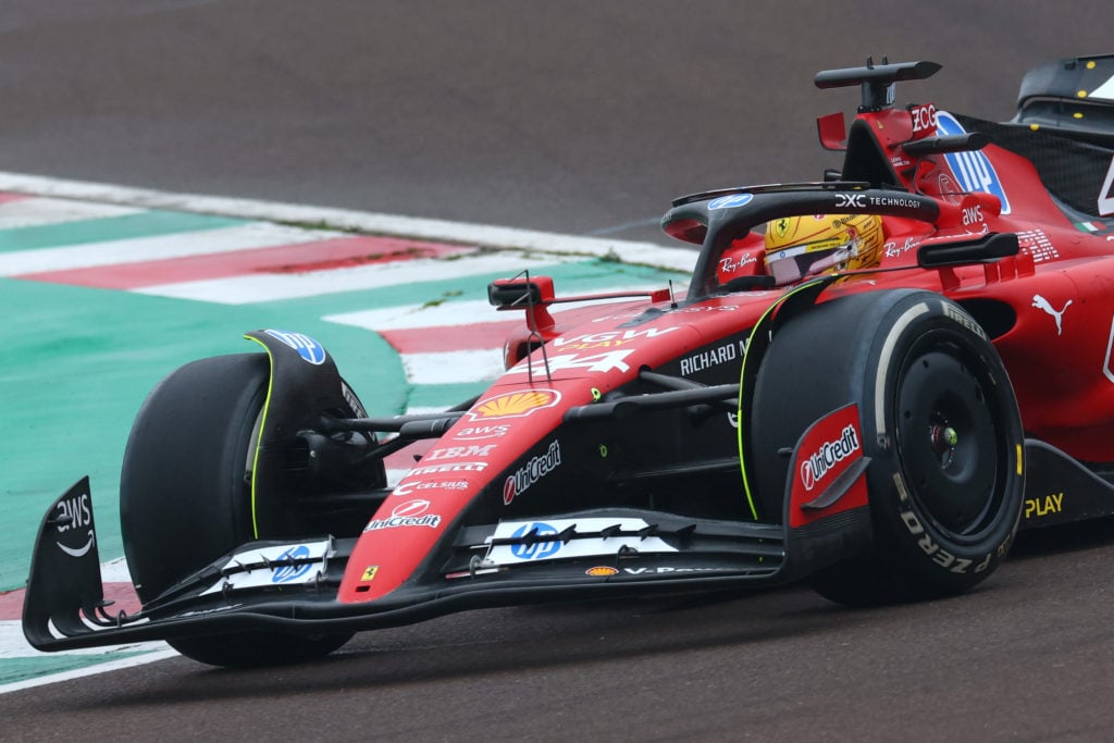 gettyimages-2195840748-1-1024x683-1 Lewis Hamilton of Great Britain driving the (44) Ferrari SF-23 on track during his first official days as a Scuderia Ferrari F1 driver at Fiorano C...