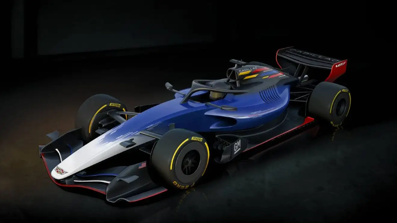 c-1777 A render of the Cadillac F1 car for 2026.