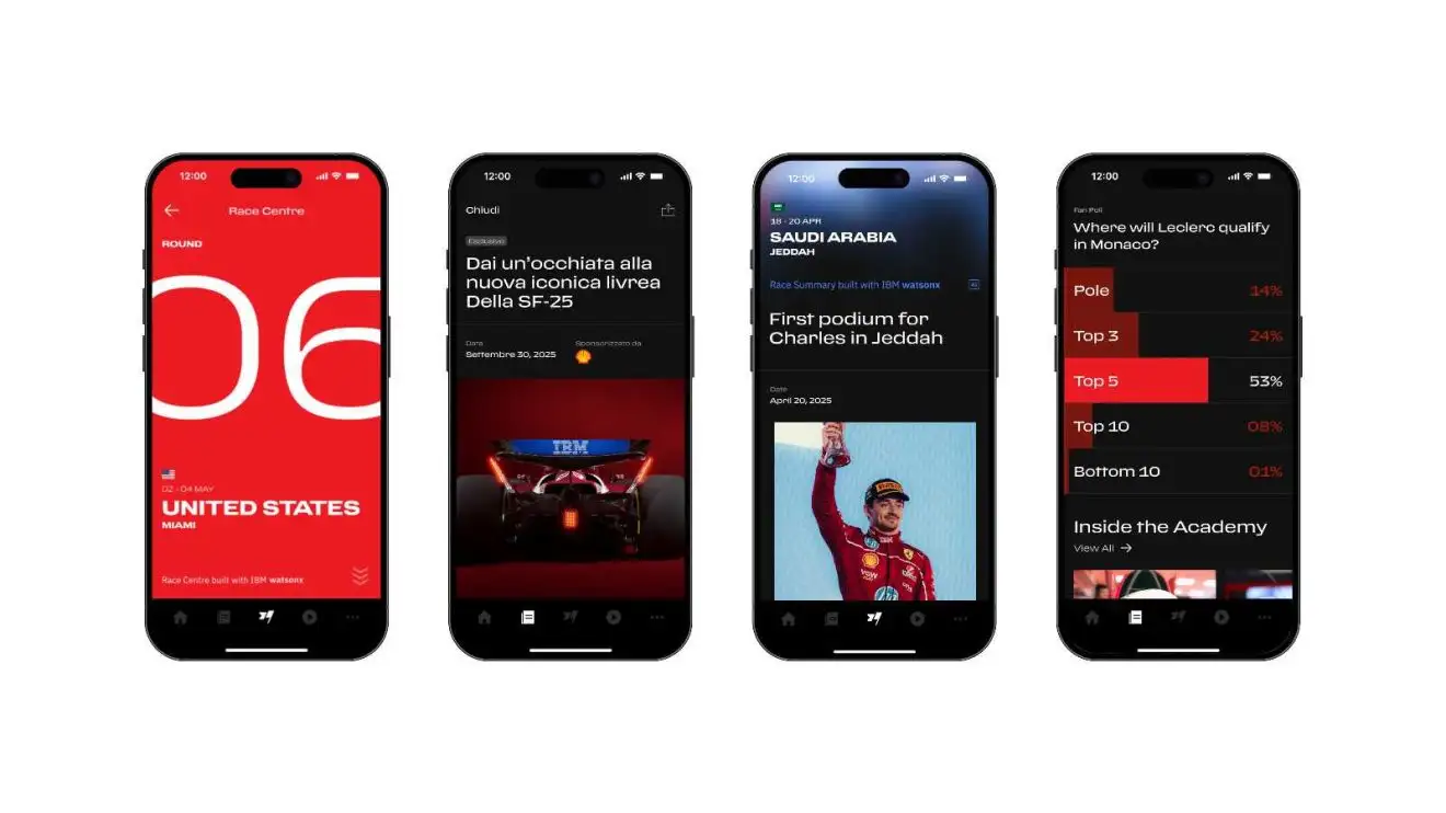 c-10 Scuderia Ferrari IBM fan app Miami Grand Prix PlanetF1