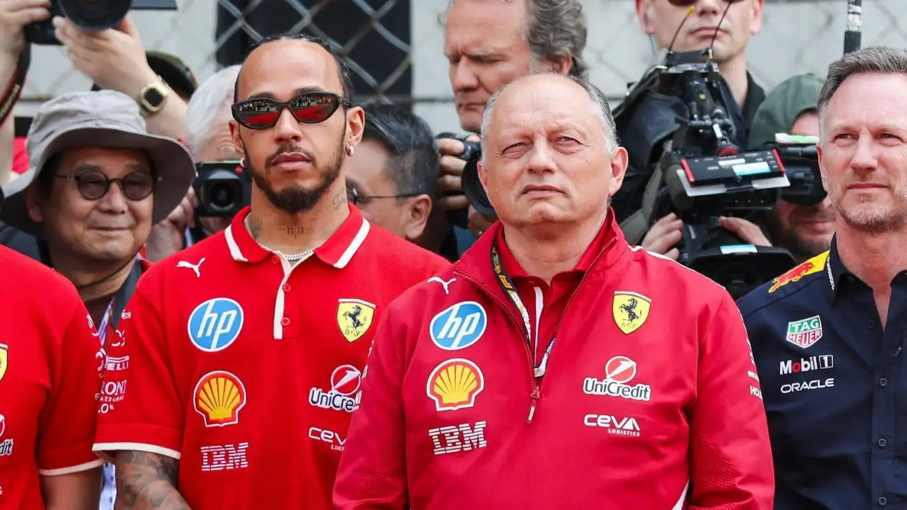 c-1095 Fred Vasseur and Lewis Hamilton