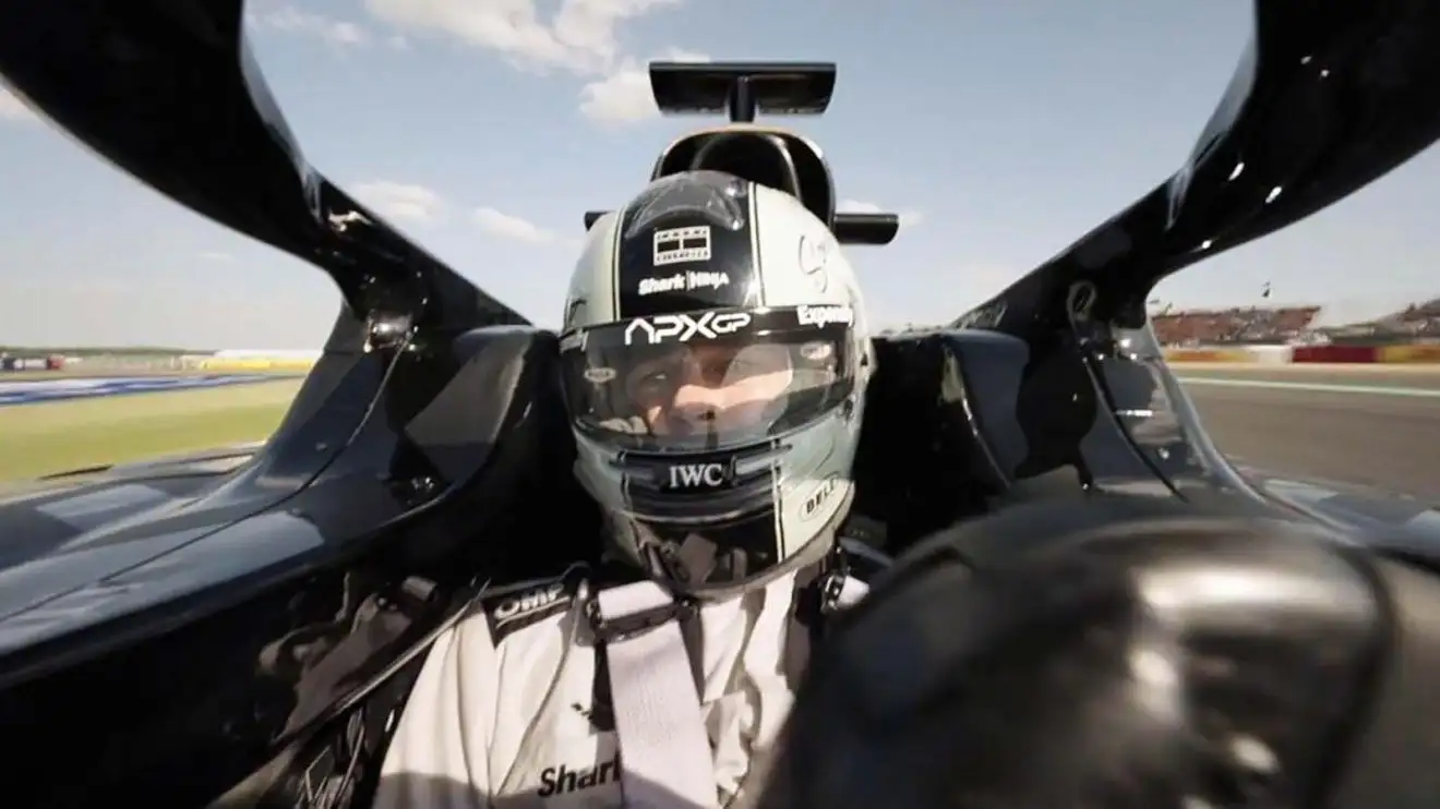 c-1143 Brad Pitt during filming for F1.