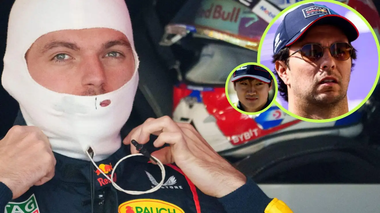 c-1212 Max Verstappen, Sergio Perez and Yuki Tsunoda