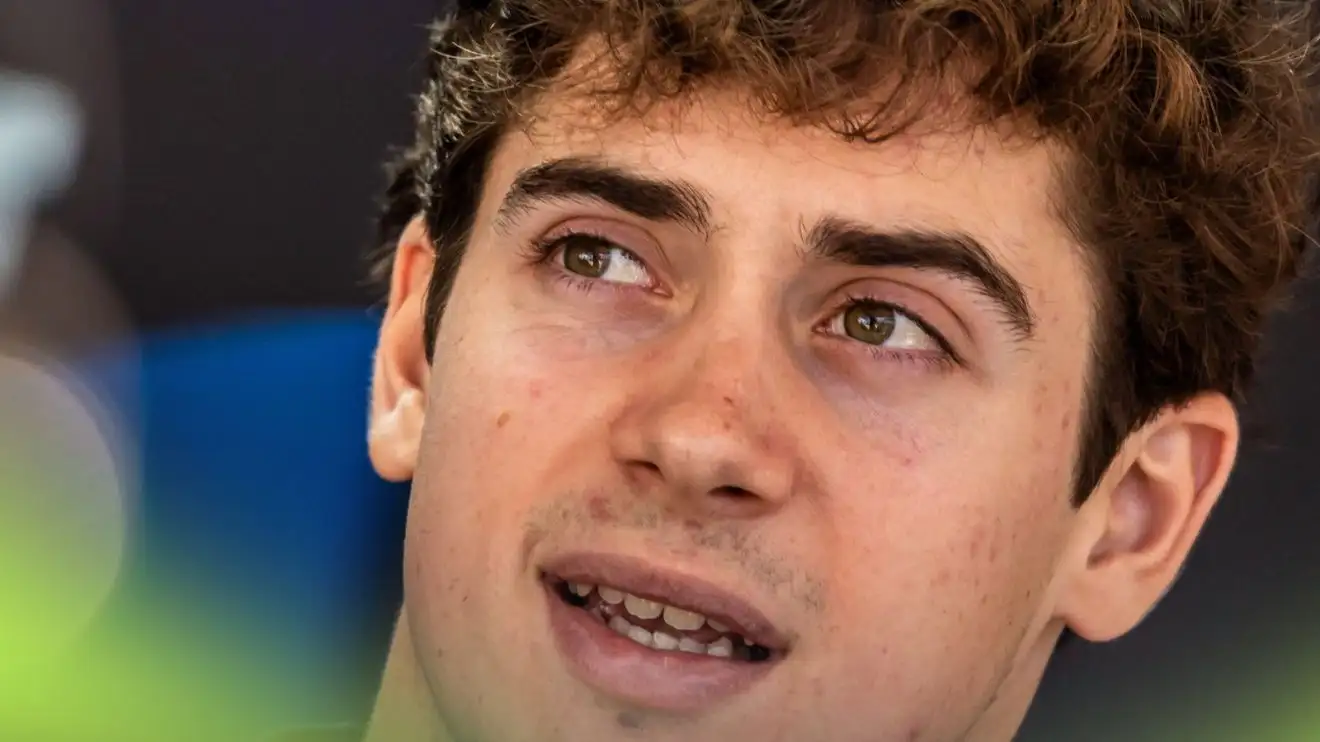 c-1236 Franco Colapinto speaking to media at the 2025 Monaco Grand Prix