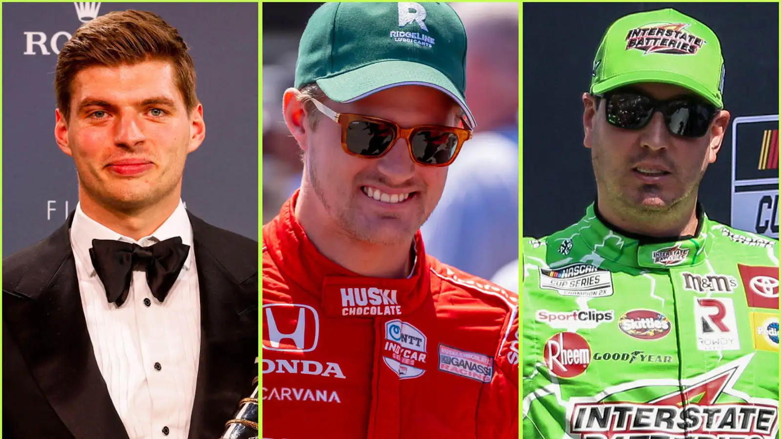 c-1248 Max Verstappen, Marcus Ericsson and Kyle Busch