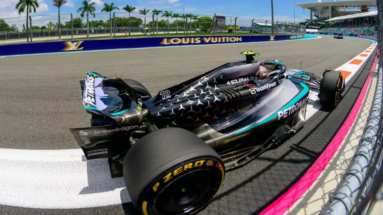c-133 Kimi Antonelli, Mercedes, 2025 Miami Grand Prix.