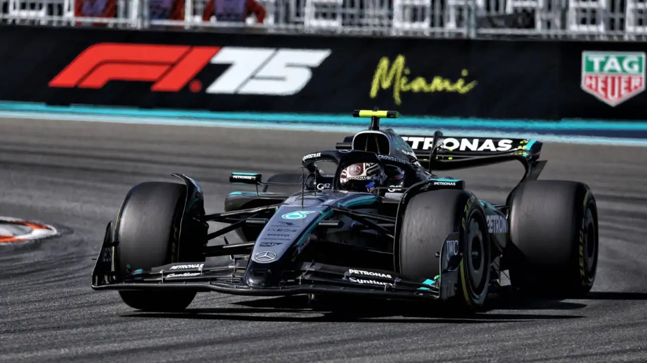 c-136 Kimi Antonelli, Mercedes, 2025 Miami Grand Prix.