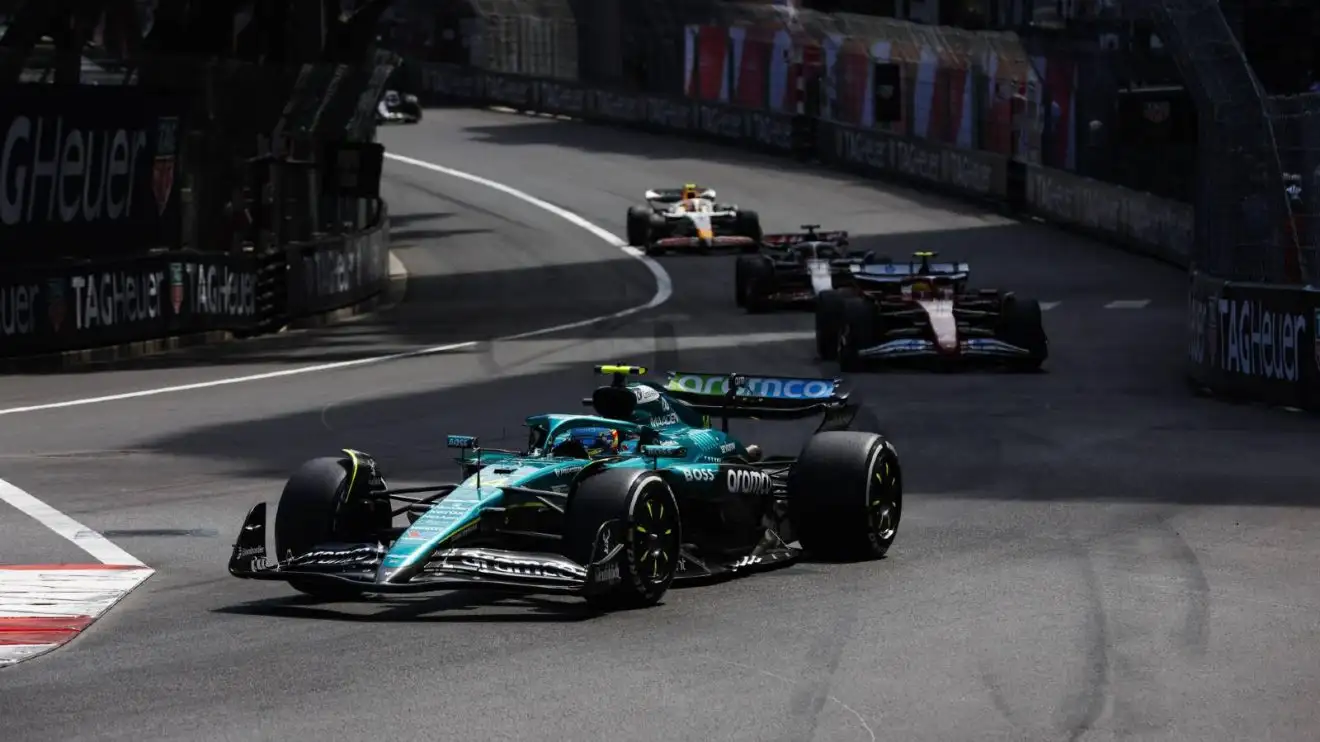 c-1475 Fernando Alonso, Aston Martin, 2025 Monaco Grand Prix.