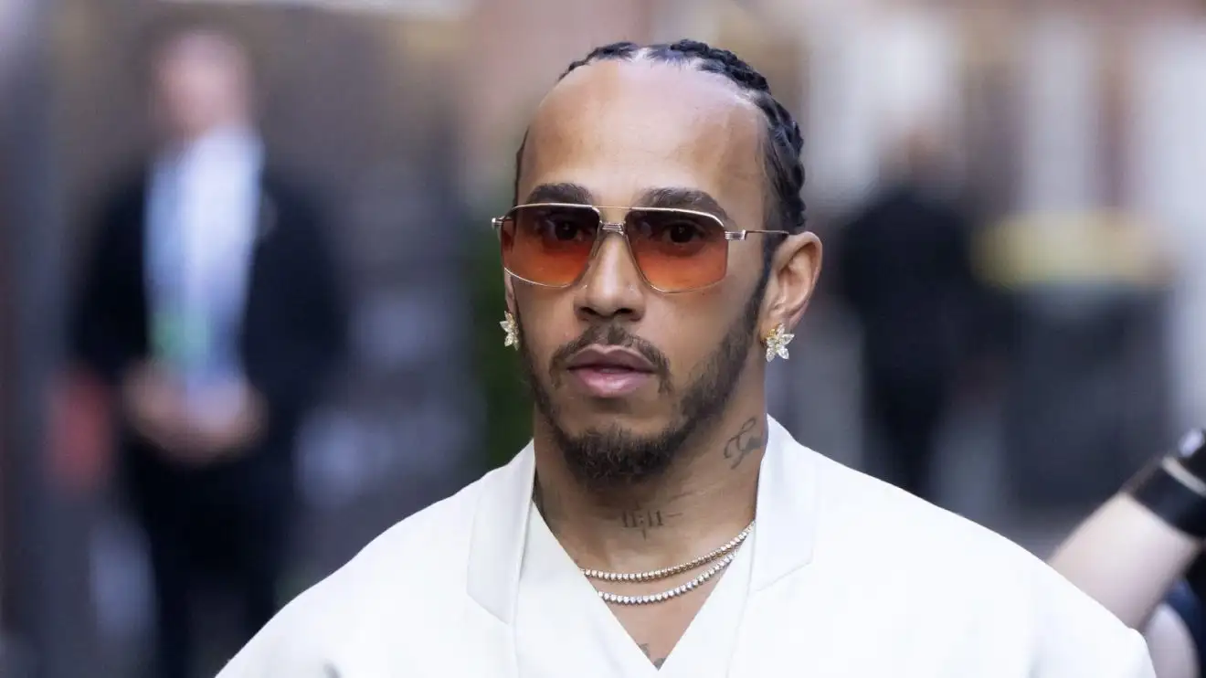 c-1628 Lewis Hamilton arrives at the Circuit de Monaco prior to the Monaco Grand Prix.