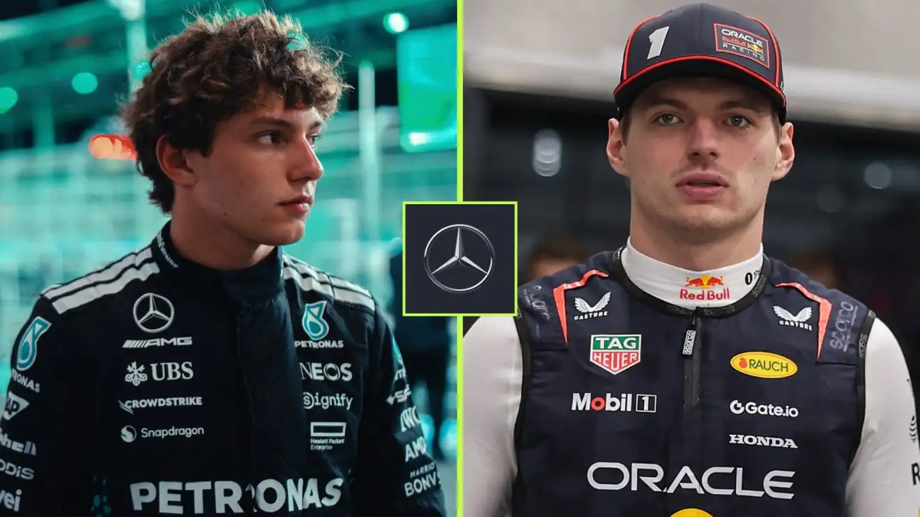 c-19 Kimi Antonelli and Max Verstappen