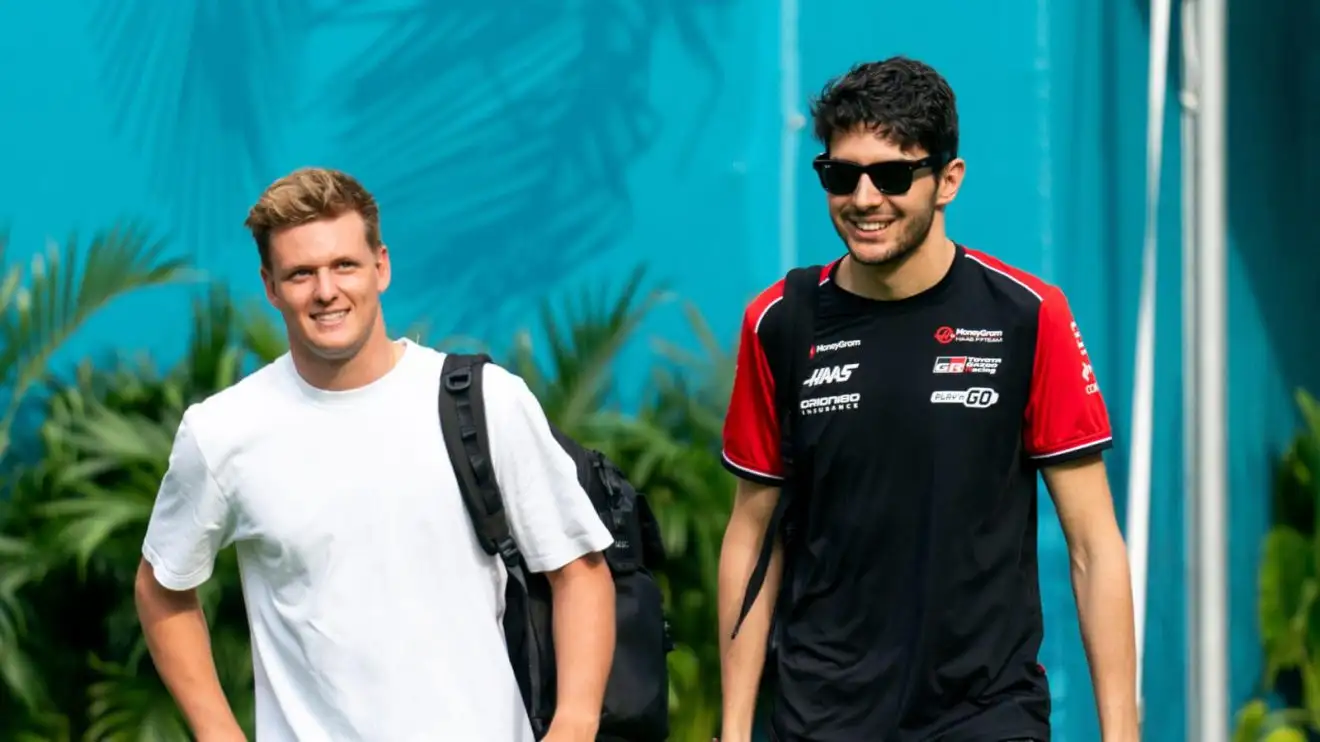 c-354 Mick Schumacher arrived in the Miami GP paddock with Esteban Ocon