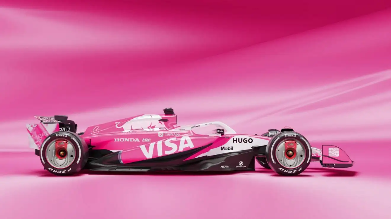 c-4 Racing Bulls have revealed a one-off magenta livery for the Miami Grand Prix.