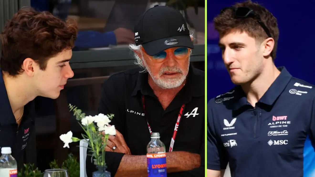 c-401 Franco Colapinto speaking with Flavio Briatore, Jack Doohan alongside