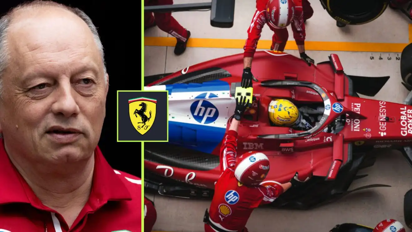 c-410 Fred Vasseur and Lewis Hamilton