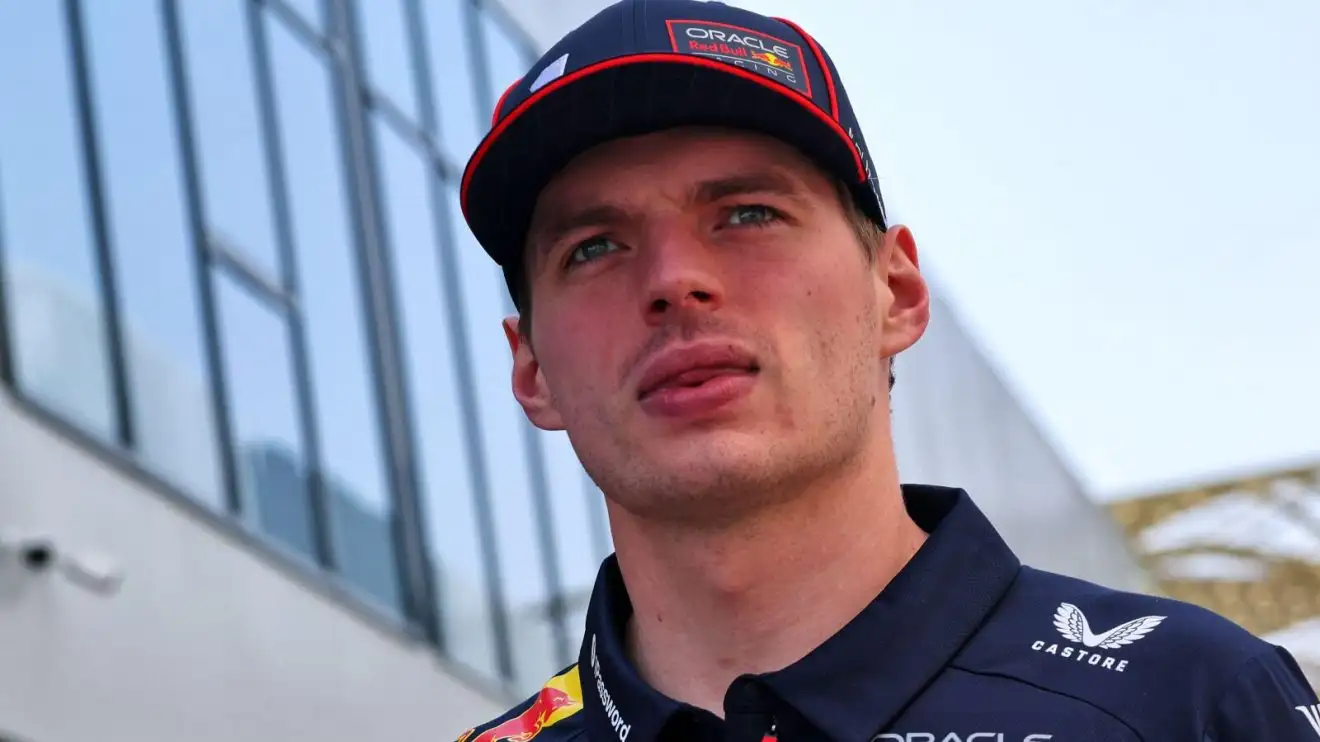 Red Bull's Max Verstappen pictured in the paddock at the 2025 Saudi Arabian Grand Prix
