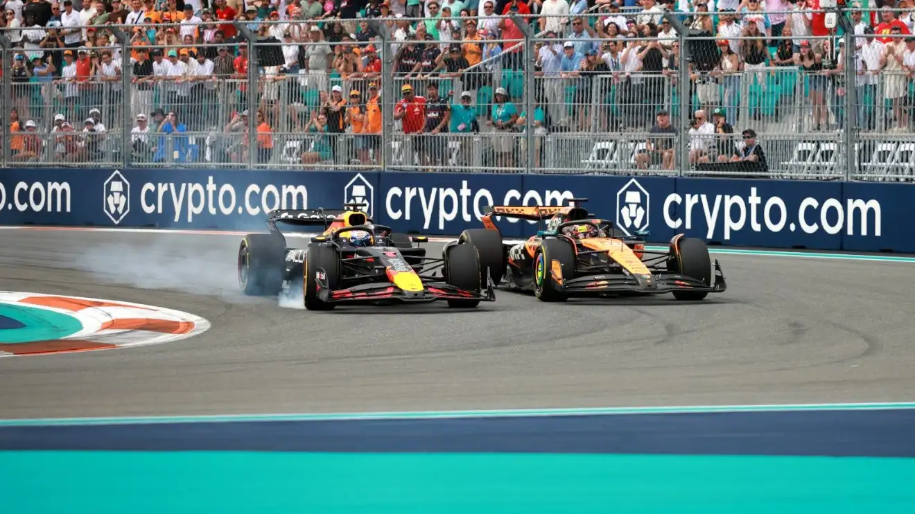 c-494 Max Verstappen and Oscar Piastri in Miami.