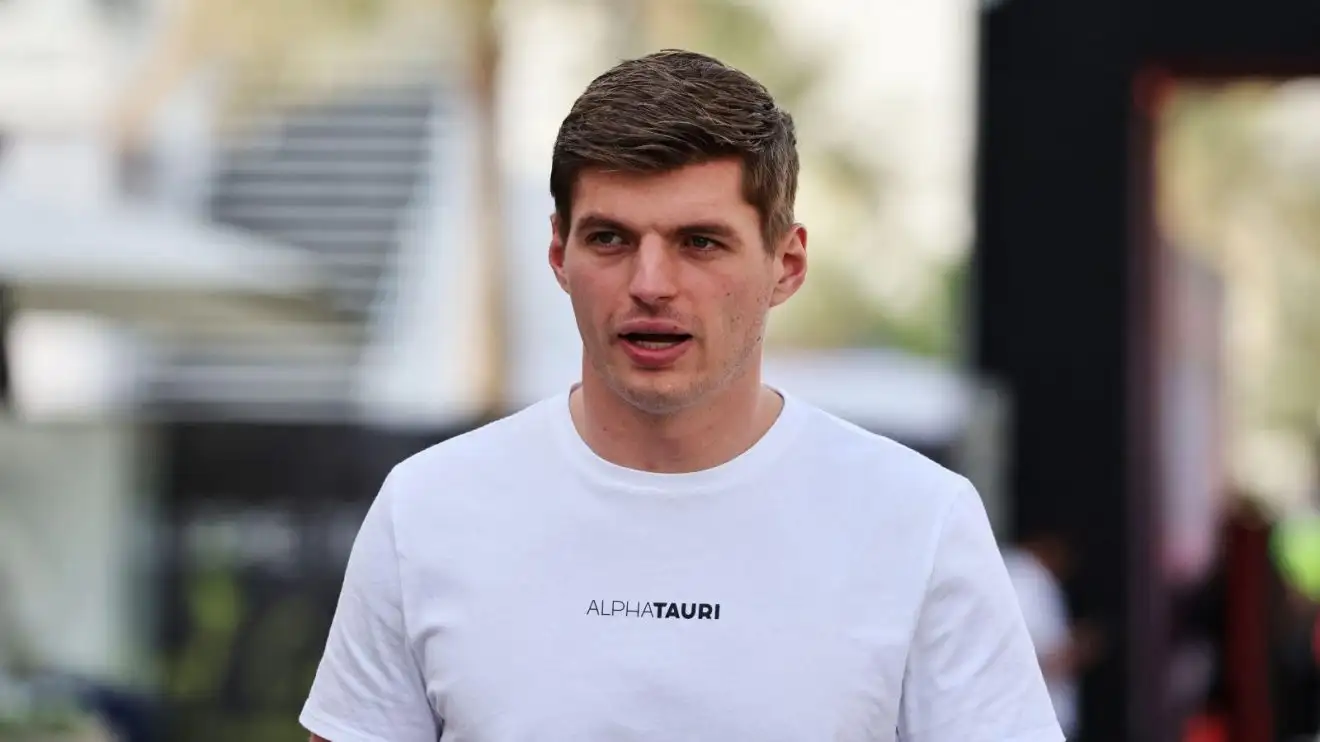 c-551 Max Verstappen arrives in the Bahrain paddock.