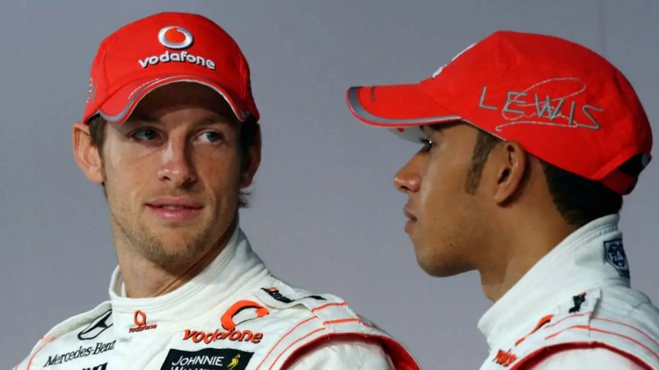 c-557 Jenson Button and Lewis Hamilton at McLaren.