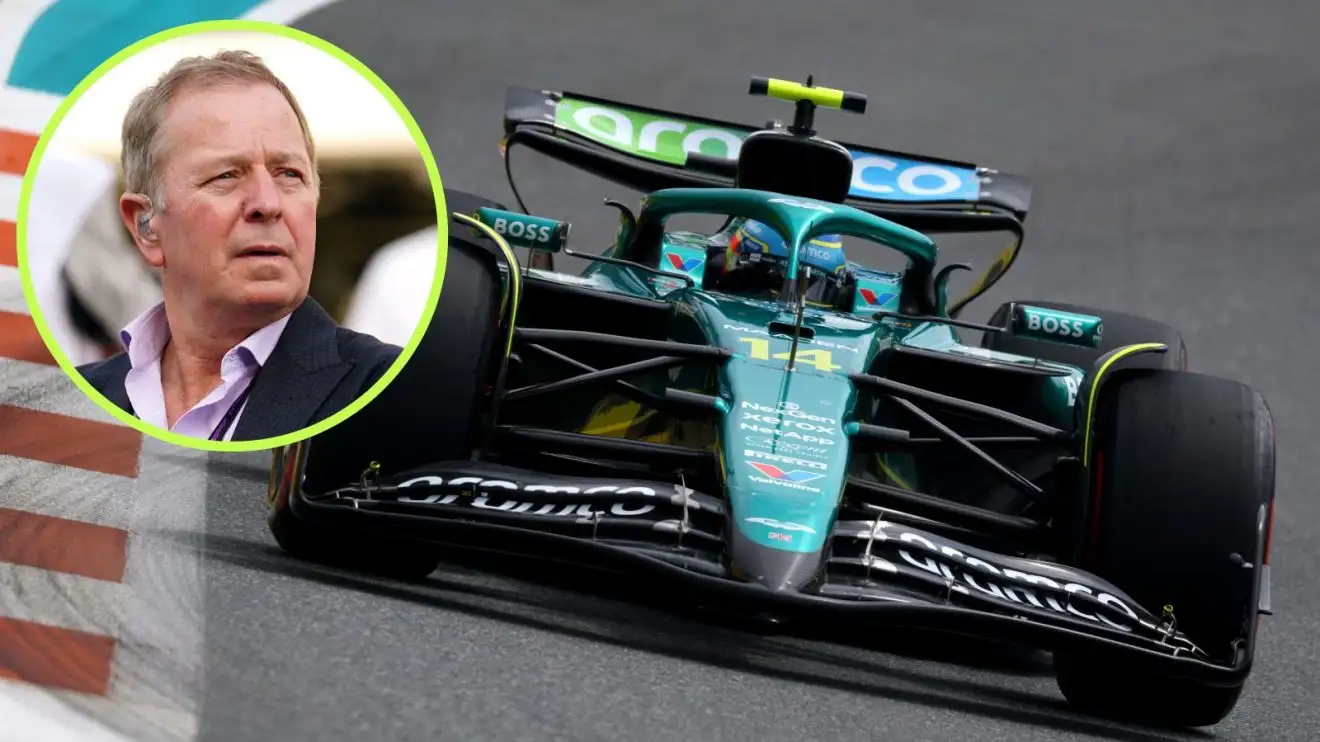 c-569 Martin Brundle and the Aston Martin car