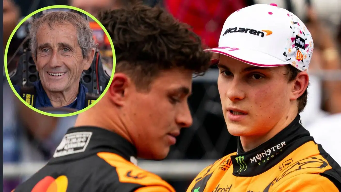 c-662 McLaren's Oscar Piastri and Lando Norris at the 2025 Miami Grand Prix.