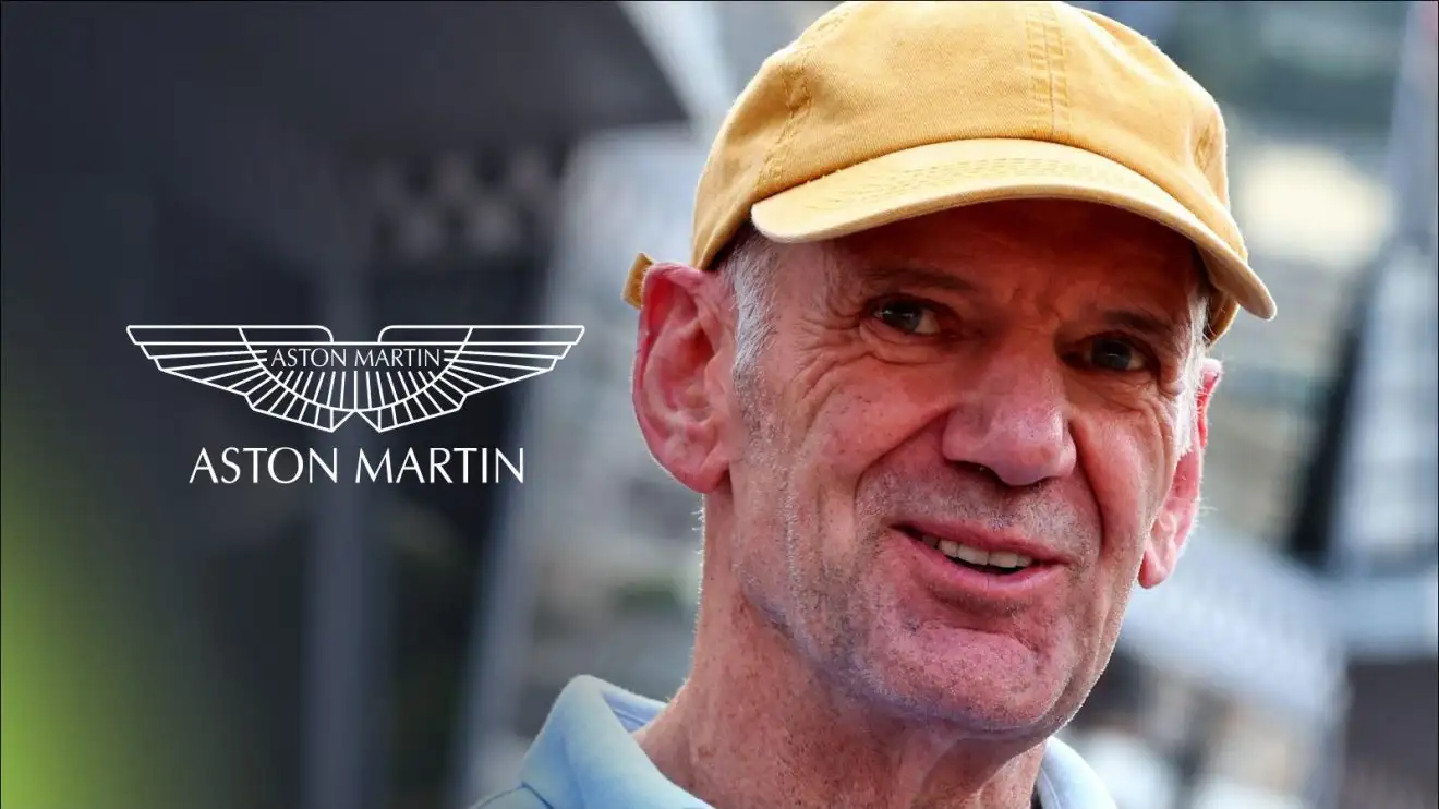c-680 Adrian Newey pictured at the 2024 Monaco Grand Prix, with an Aston Martin badge to his left