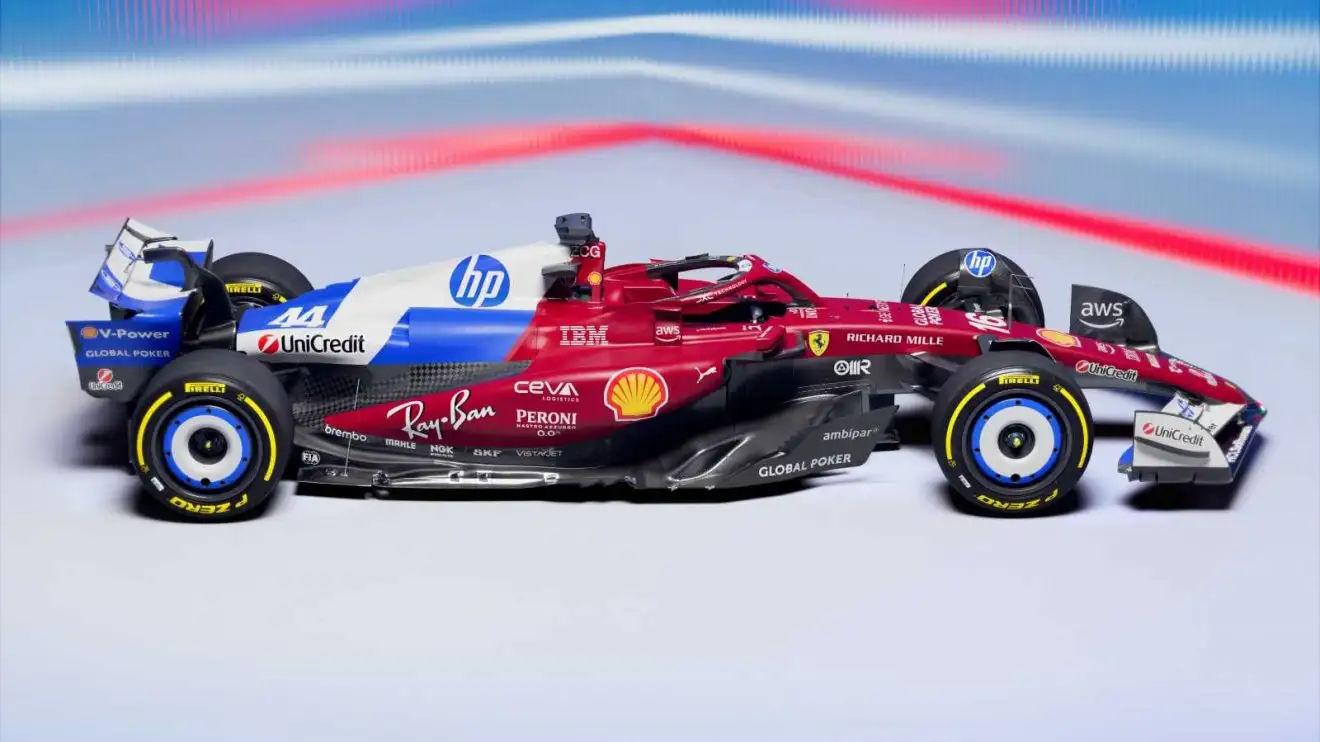 Scuderia Ferrari HP logo Miami Grand Prix PlanetF1