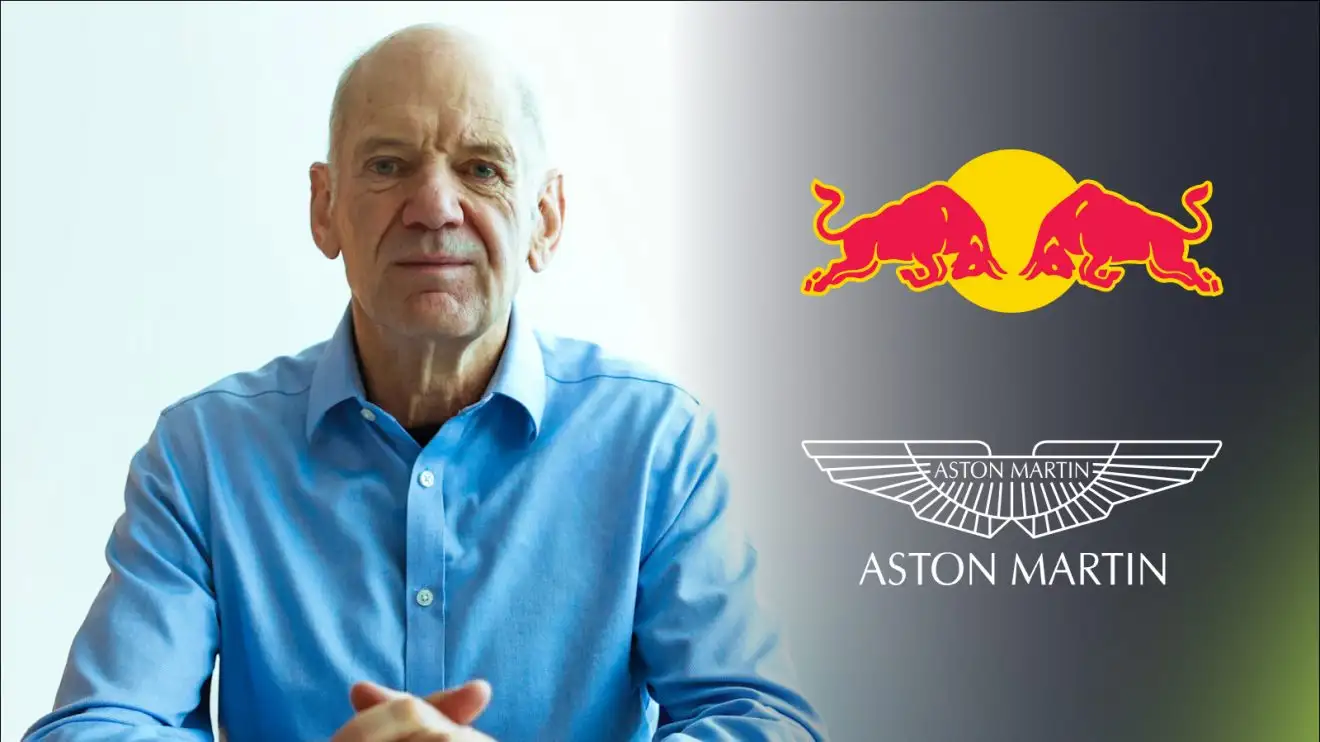 c-734 Adrian Newey alongside the Red Bull and Aston Martin logos