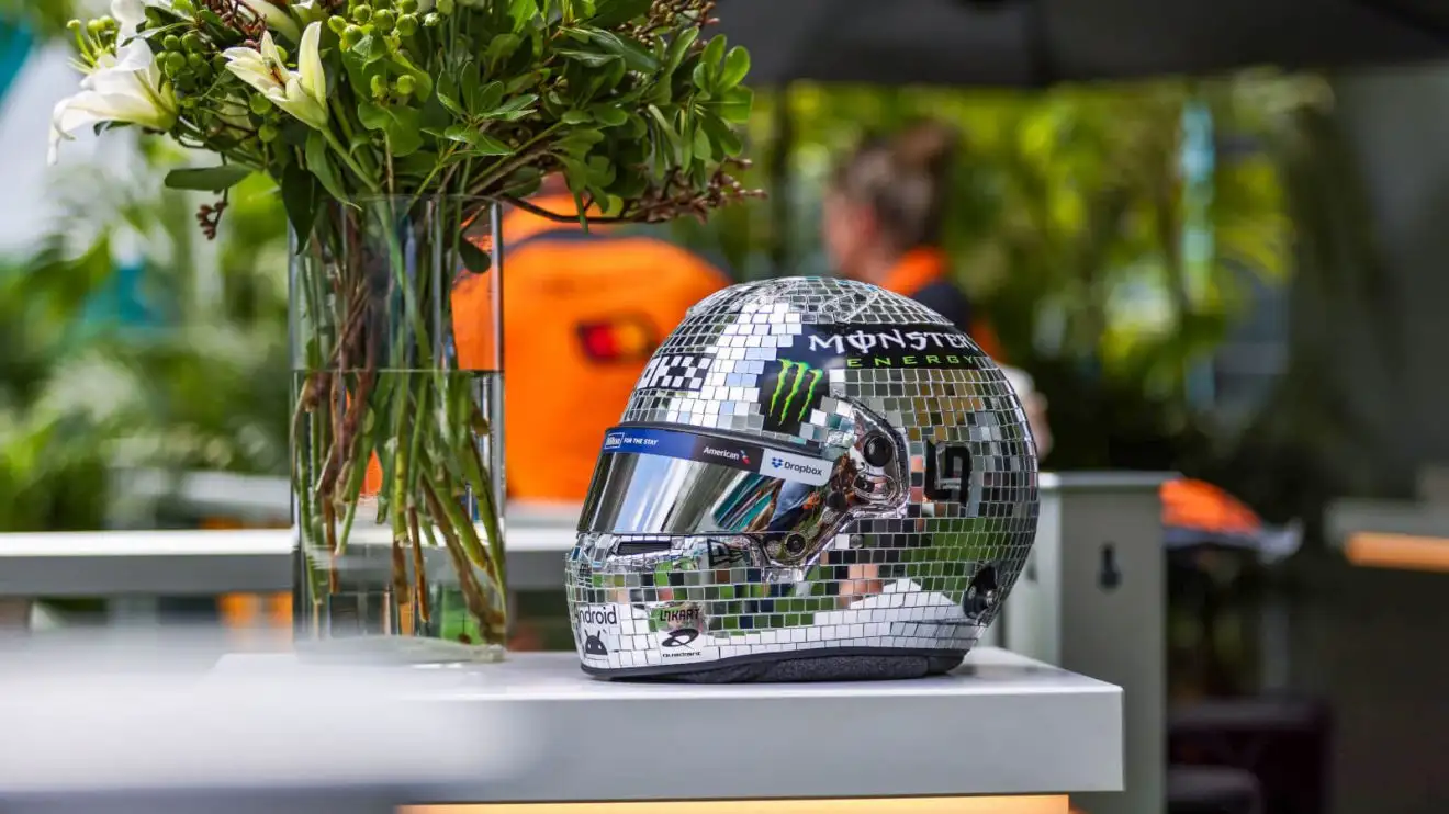 c-85 Lando Norris Miami helmet