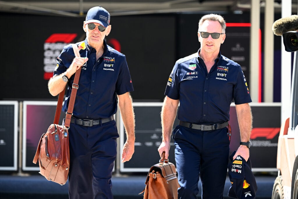gettyimages-2047356891-1024x685-1 Adrian Newey and Red Bull team principal Christian Horner walking through the paddock at the Bahrain Grand Prix