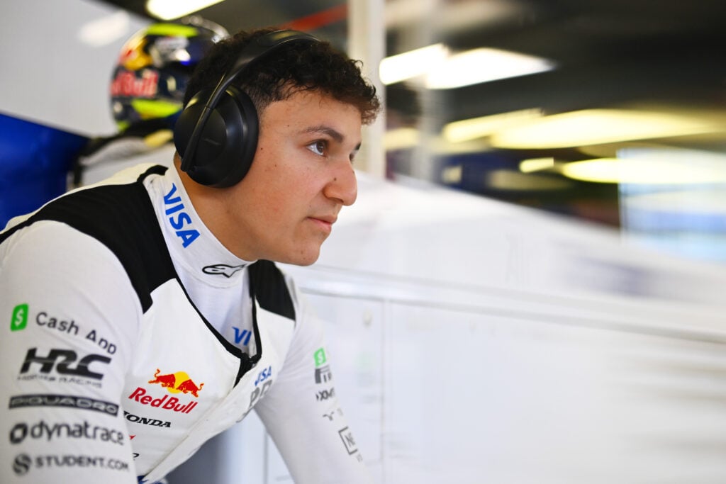 gettyimages-2205177352-1024x683-1 Racing Bulls driver Isack Hadjar in the garage before his F1 debut at the 2025 Australian Grand Prix