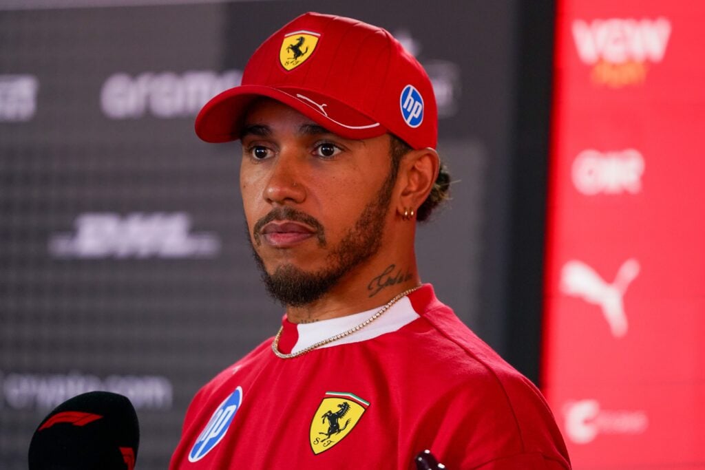 gettyimages-2214642161-1024x683-1 Lewis Hamilton in the media pen at the 2025 Emilia Romagna Grand Prix