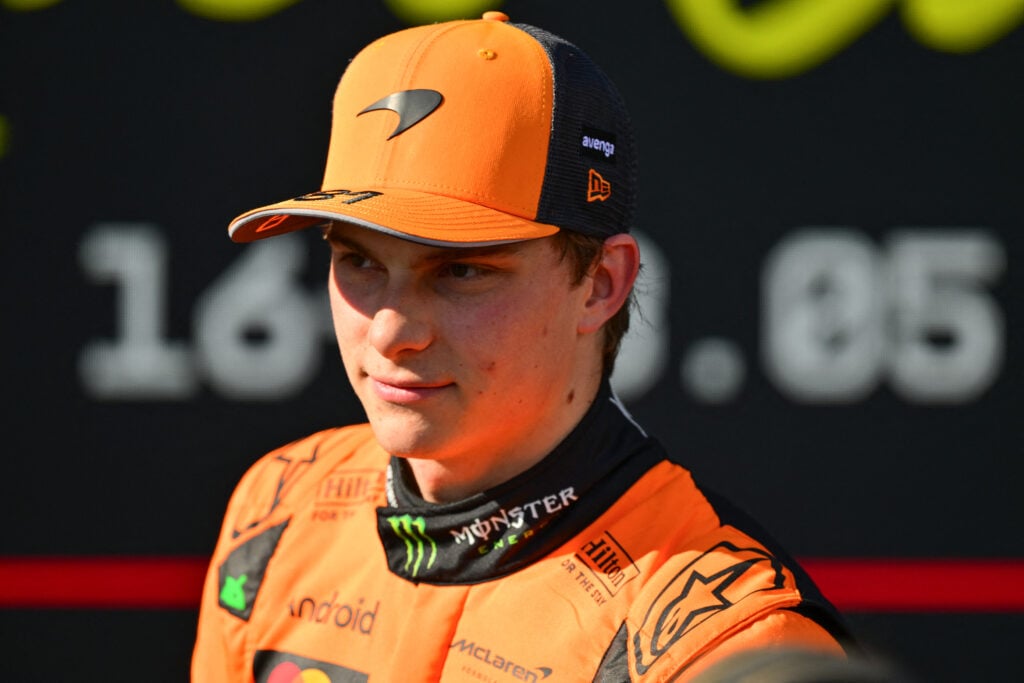 gettyimages-2214963207-1024x683-1 McLaren driver Oscar Piastri reacts after scoring pole at Imola for the 2025 F1 Emilia Romagna Grand Prix