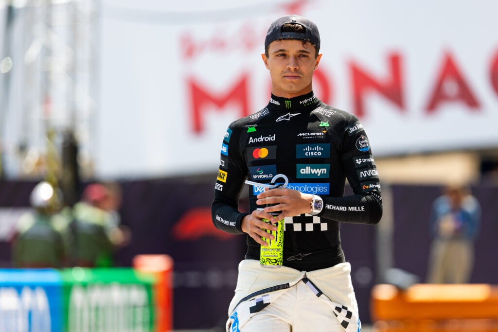 gettyimages-2216822024-1024x683-1 McLaren driver Lando Norris walking through the paddock at the 2025 Monaco Grand Prix