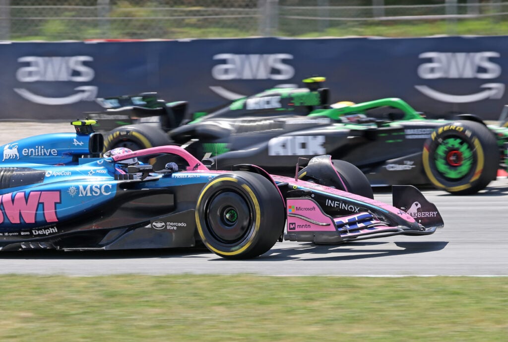 Alpine driver Franco Colapinto on track during qualifying for the 2025 F1 Spanish Grand Prix