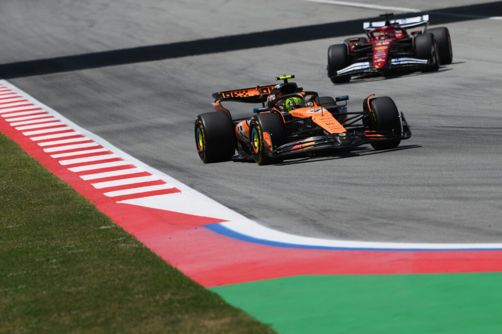 gettyimages-2217941915-1024x682-1 McLaren driver Lando Norris on track during FP3 for the 2025 F1 Spanish Grand Prix