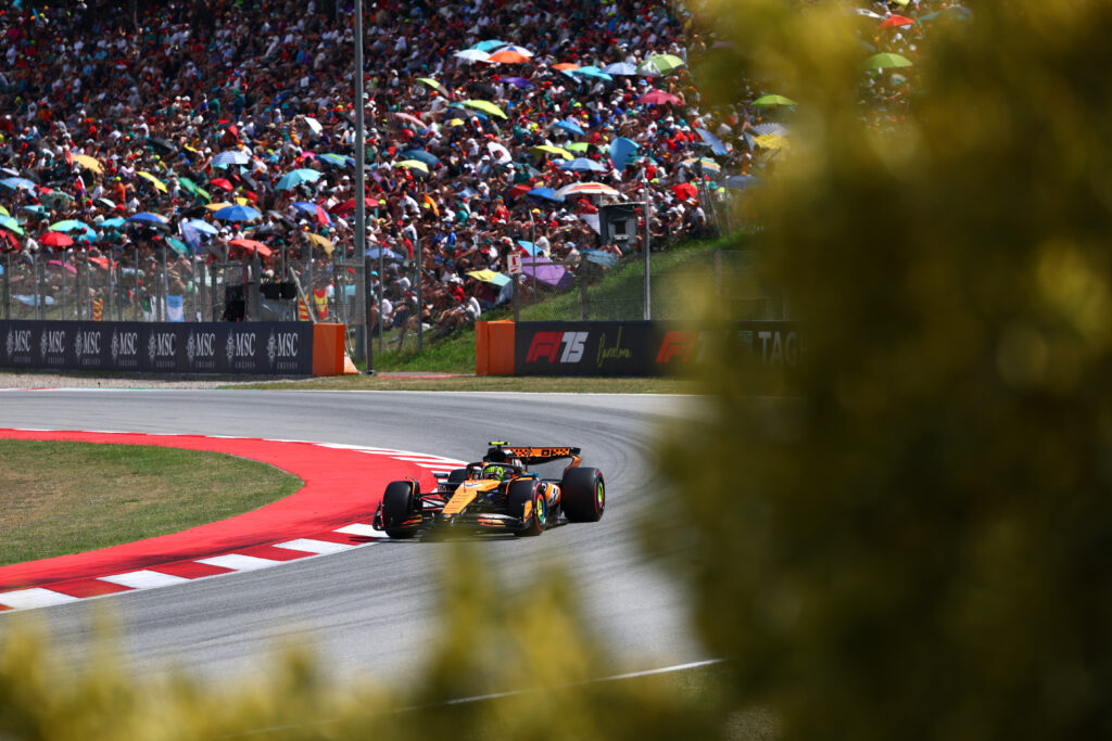 gettyimages-2217962547-1024x683-1 McLaren driver Lando Norris on track during qualifying for the 2025 F1 Spanish Grand Prix