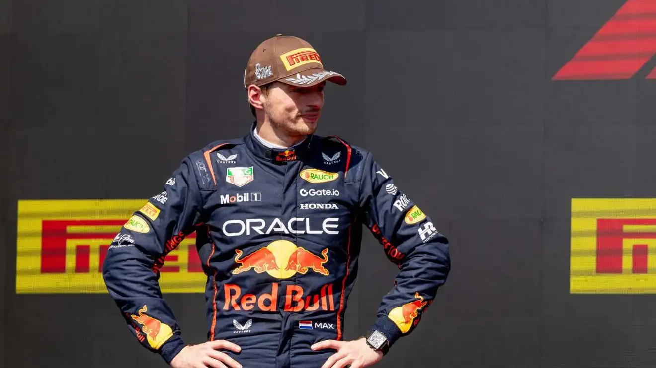 c-1027 Max Verstappen on the Canadian GP podium.