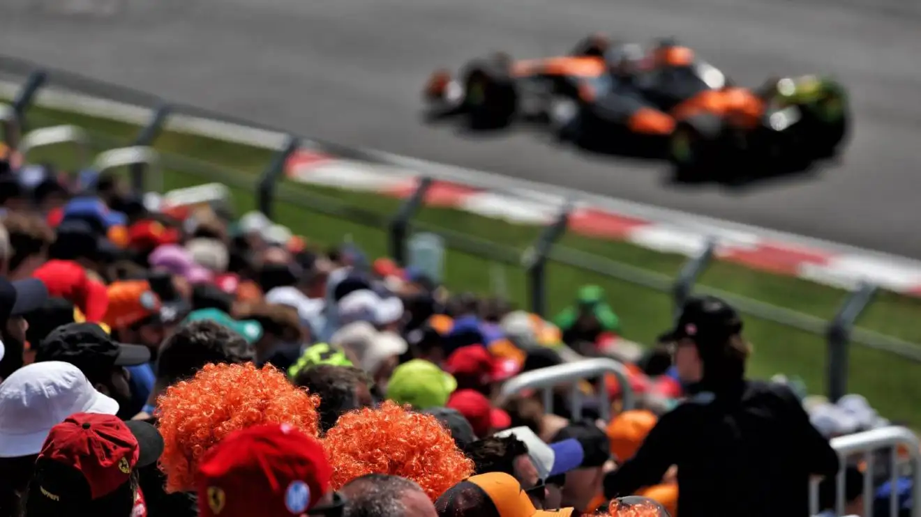 c-1057 F1 fans in the grandstand at the 2025 Canadian Grand Prix.