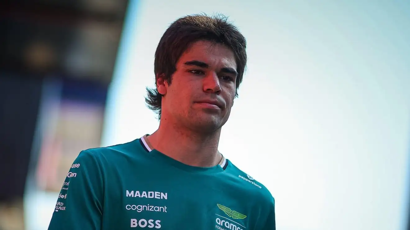 c-153 Lance Stroll walks through the paddock prior to his withdrawal from the Spanish Grand Prix.