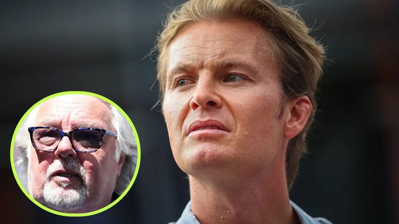 c-245 2016 World Champion Nico Rosberg, and his 1982 Champion father Keke Rosberg in a circle bottom left