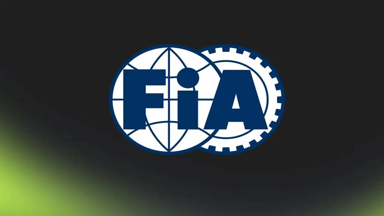 c-269 The logo of the FIA on a dark background