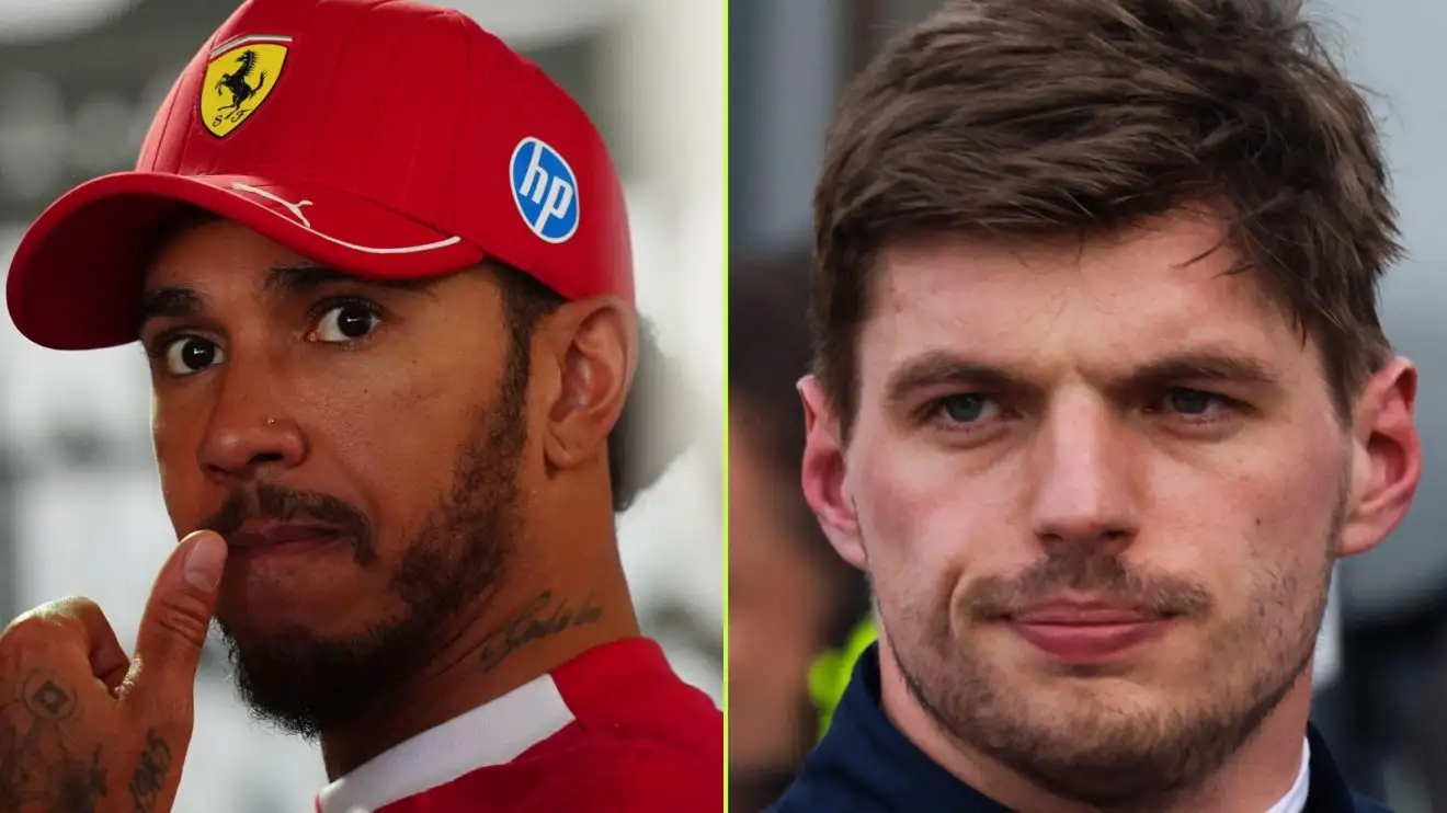 c-275 Lewis Hamilton on the left and Max Verstappen on the right