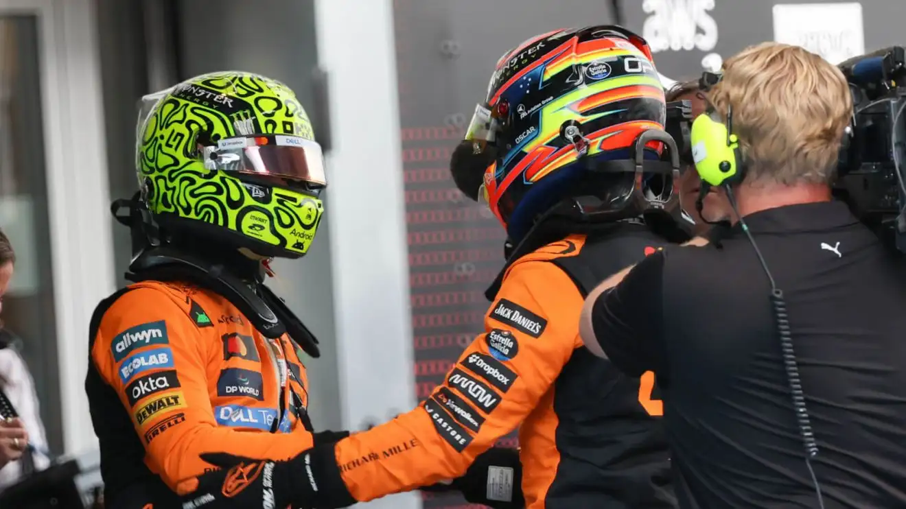 c-37 Lando Norris and Oscar Piastri celebrate