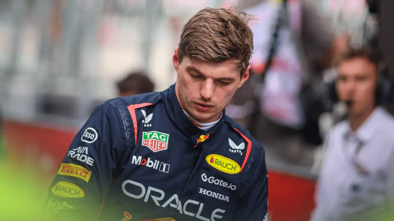 c-408 Max Verstappen pictured on the grid in Barcelona