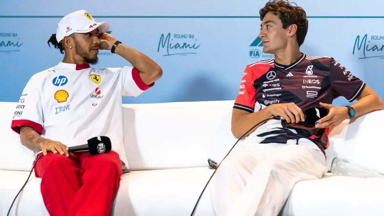c-417 Lewis Hamilton Ferrari George Russell Mercedes Miami Grand Prix PlanetF1 F1 Formula 1